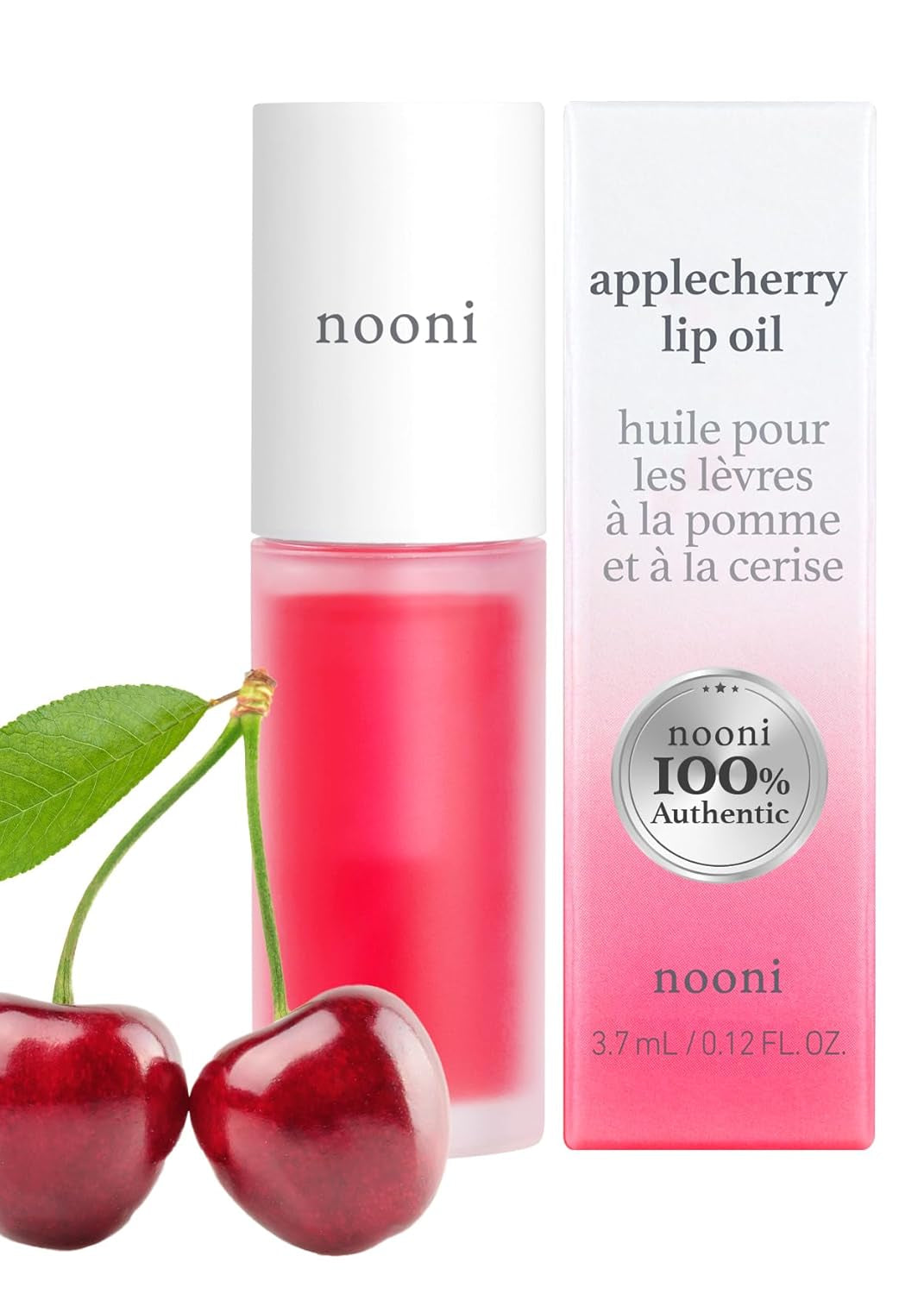 Korean Vegan Lip Oil - Applefig, 0.12 Fl Oz + Korean Lip Oil - Applecherry, 0.12 Fl Oz Bundle
